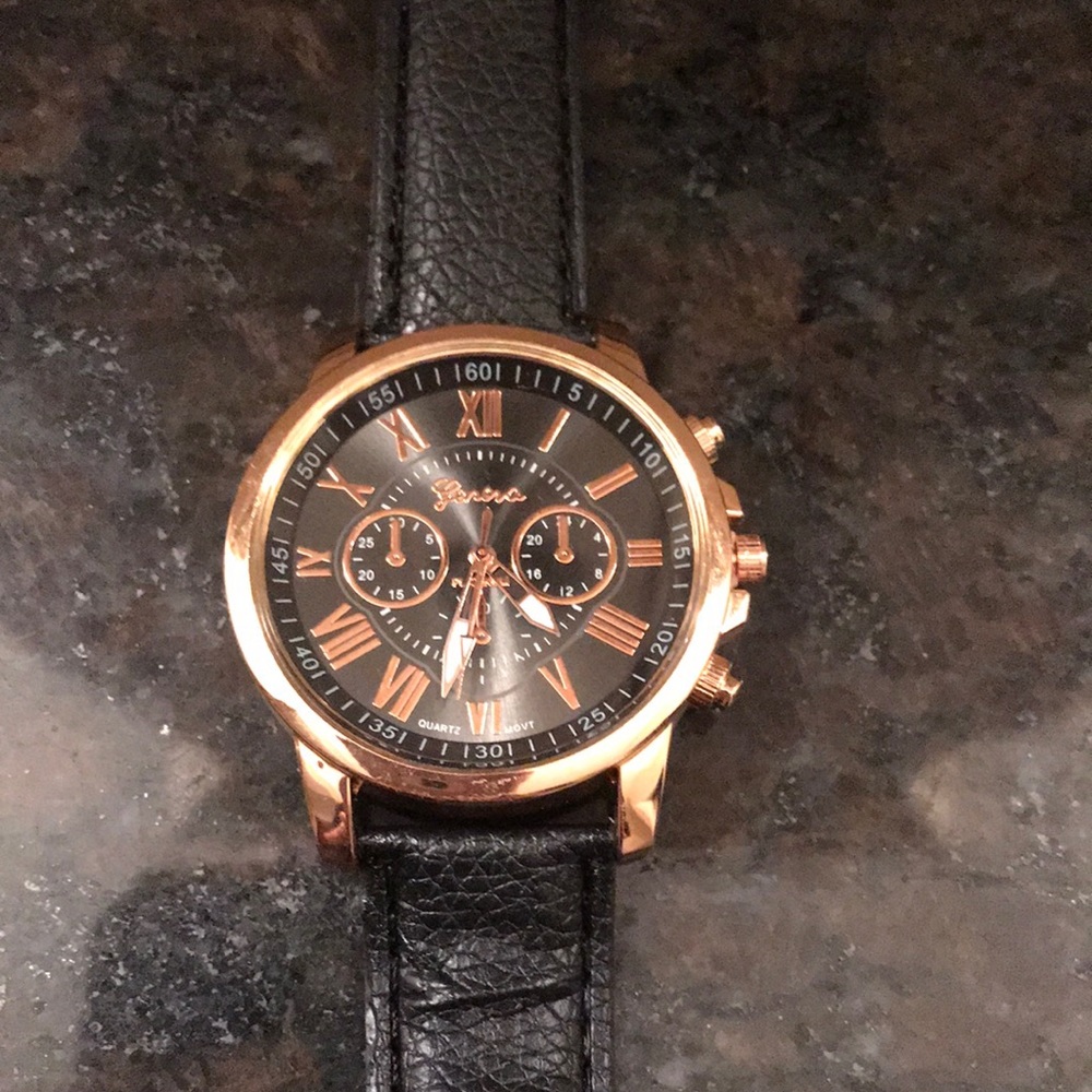 Black Geneva Watch
